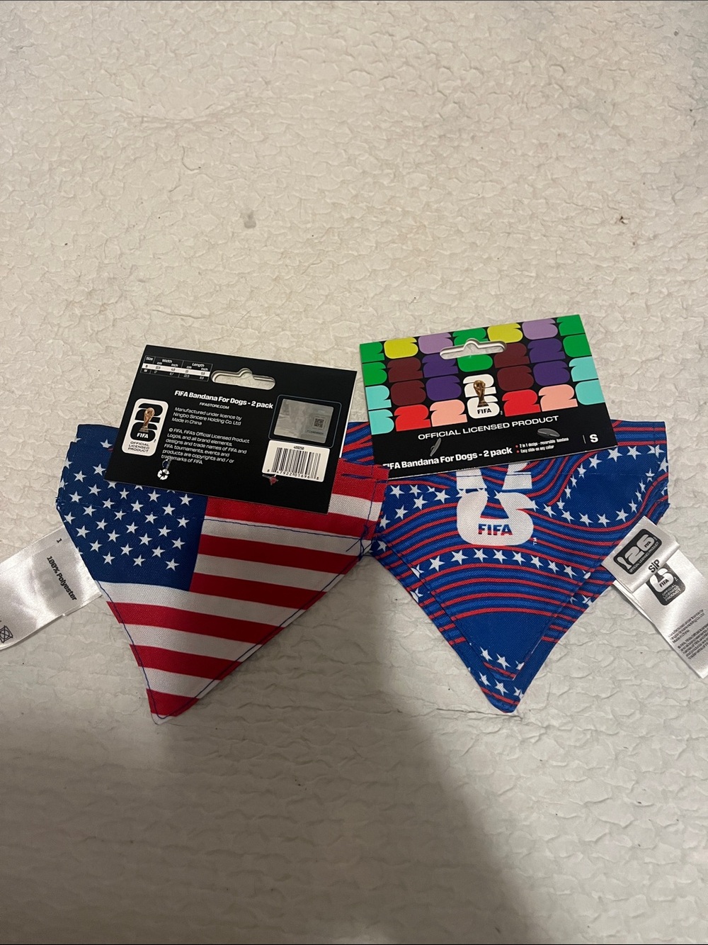 NWT FIFA USA Pet Flag Bandanas